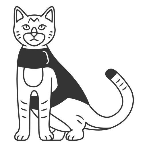 Gato con Body Brace Diseño PNG