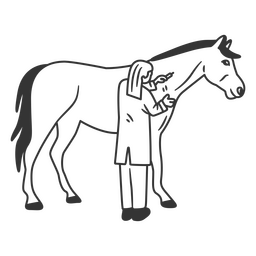 Veterinarian with Horse PNG Design