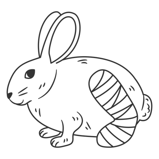 Bunny with Leg Cast PNG Design