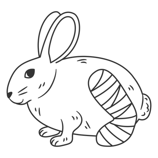 Hase mit Gipsbein PNG-Design