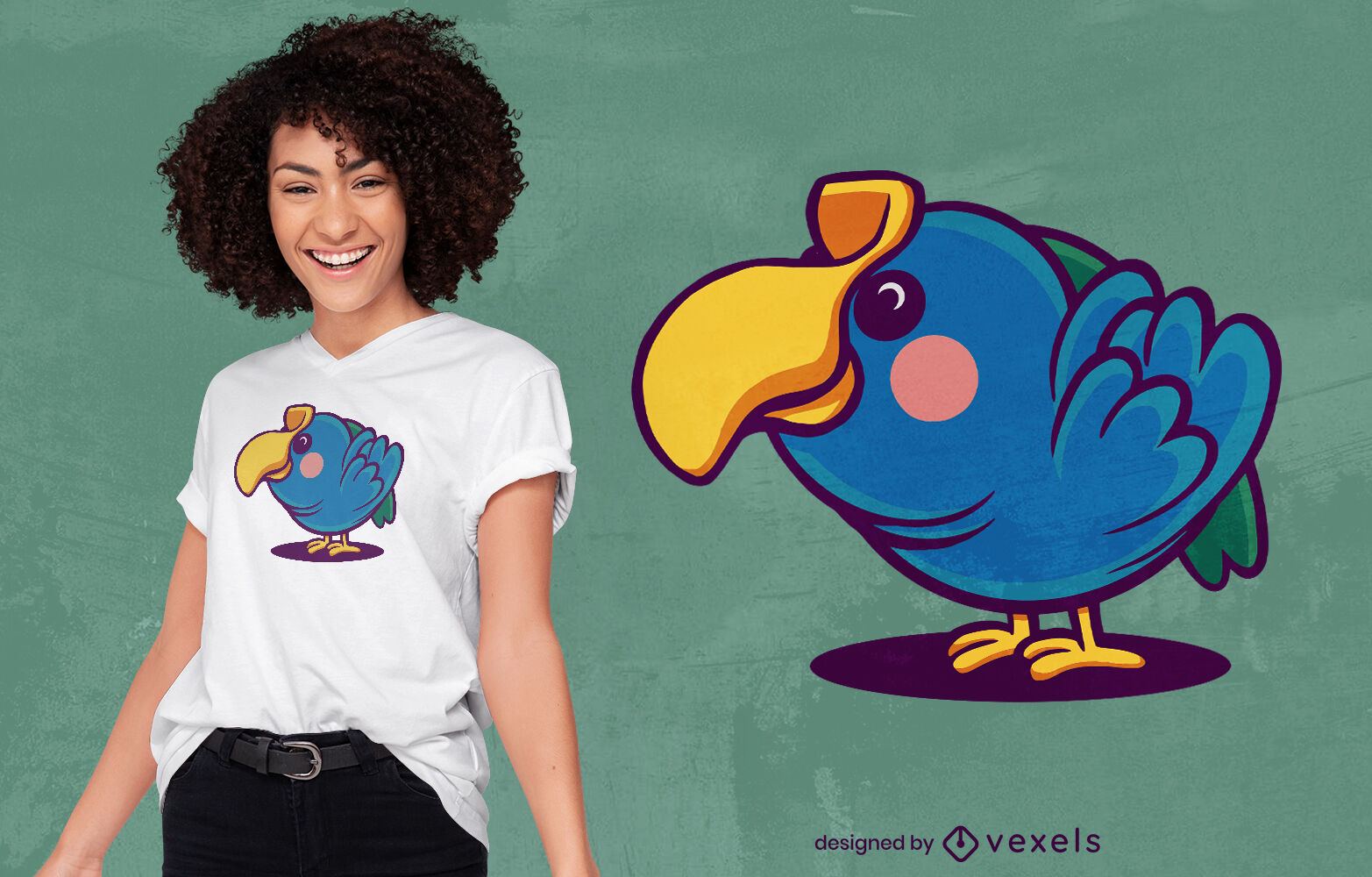 Lindo diseño de camiseta de pájaro Takahe