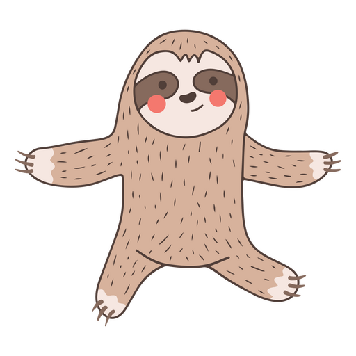 Yoga sloth cute character PNG Design