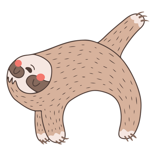 Sloth cute animal yoga character
