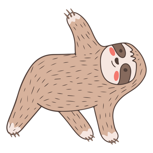 Sloth animal yoga character PNG Design