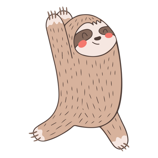 Sloth yoga character PNG Design