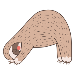 Personagem de preguiça de pose de ioga de meditação Desenho PNG