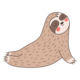 Personagem de preguiça de pose de meditação Desenho PNG