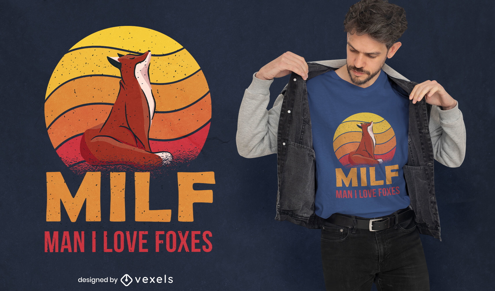 Design de camiseta MILF Foxes