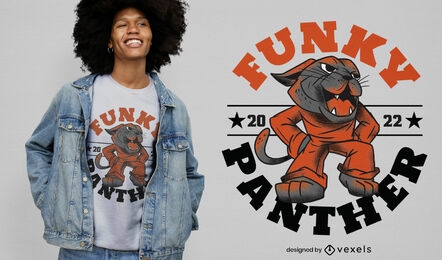 Funky panther t-shirt design