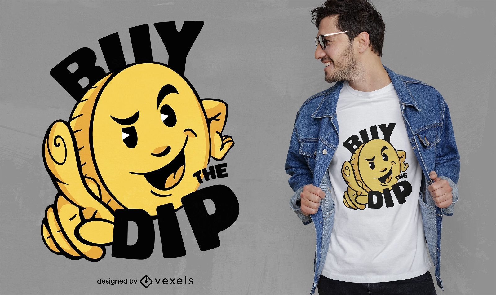 Buy the dip cryptocurrency t-shirt design