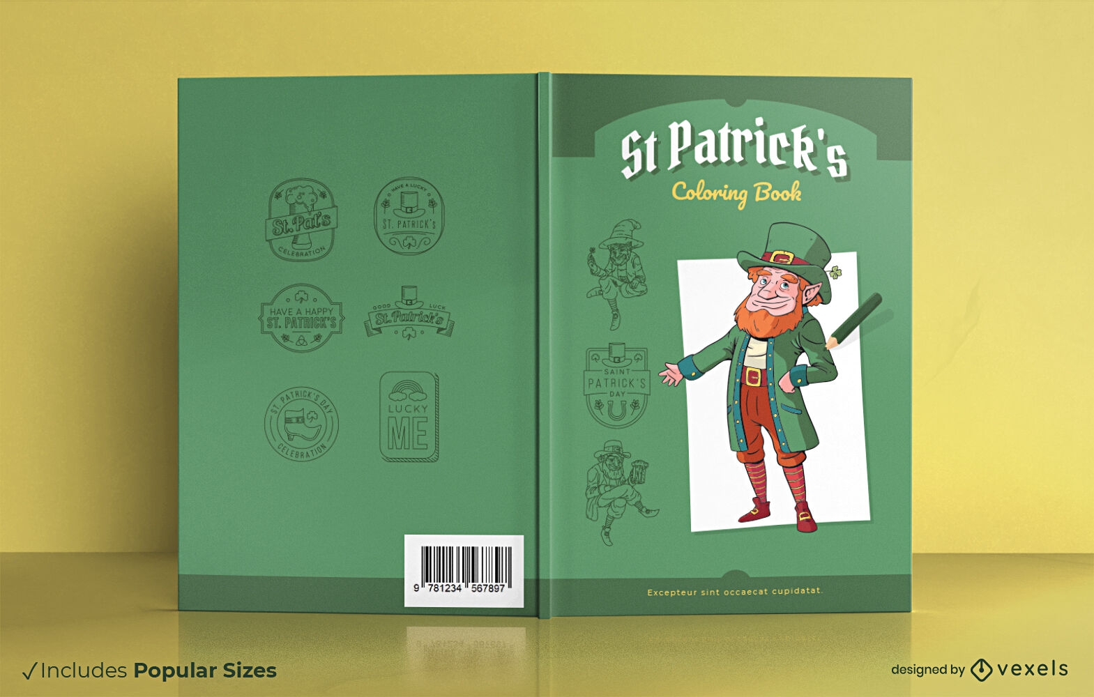 St. Patrick's coloring book cover design