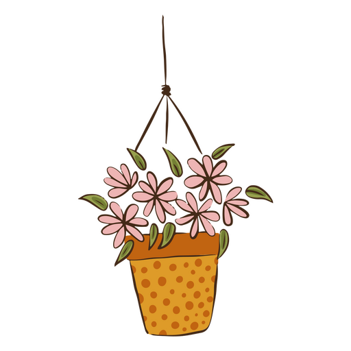 decoração de plantas suspensas Desenho PNG