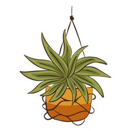Planta pendurada de samambaia para decoração de casa Desenho PNG