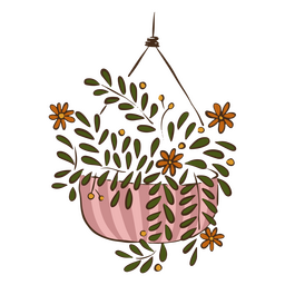 Diseño PNG Y SVG De Planta Colgante Flores Naturaleza Para Camisetas