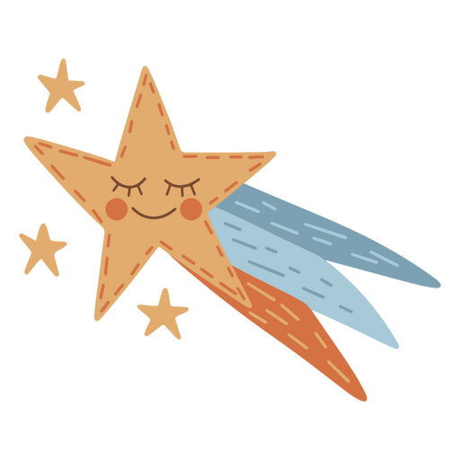 ícone de estrela fofa Desenho PNG