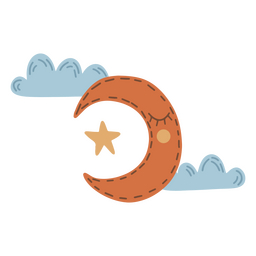 Niedliche Mondikone PNG-Design