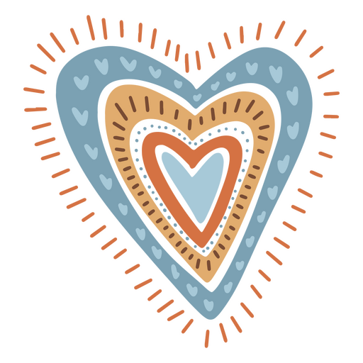 Cute hearts icon PNG Design