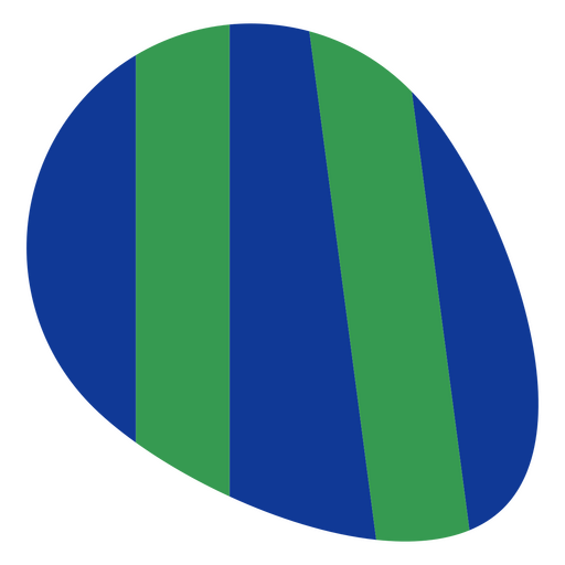 Ovo de páscoa liso listrado verde e azul Desenho PNG