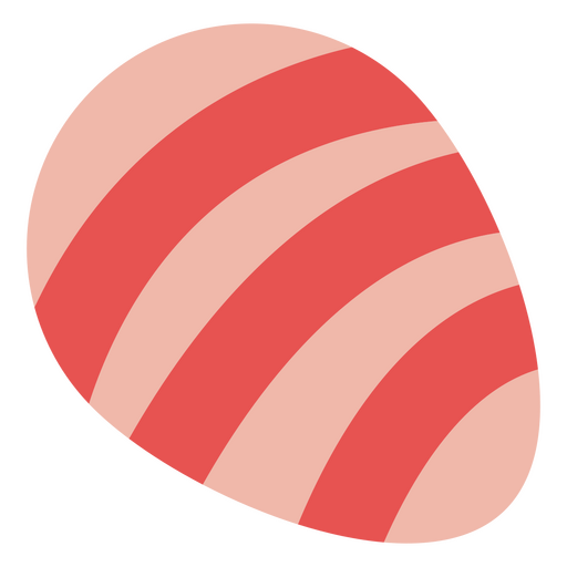 Ovo de páscoa liso listrado rosa e vermelho Desenho PNG