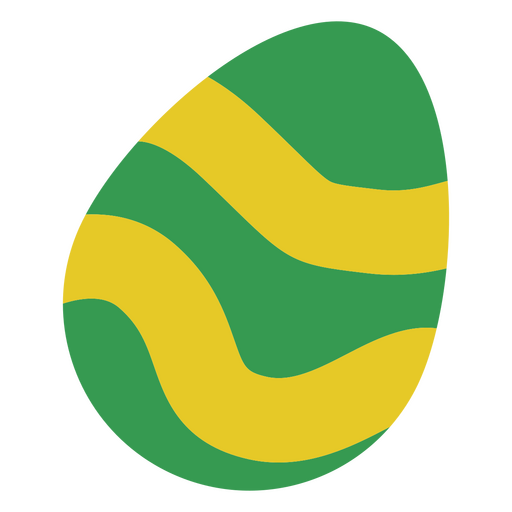 Ovo de páscoa liso verde e amarelo Desenho PNG