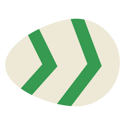 Ovo de páscoa liso listrado verde e cinza Desenho PNG