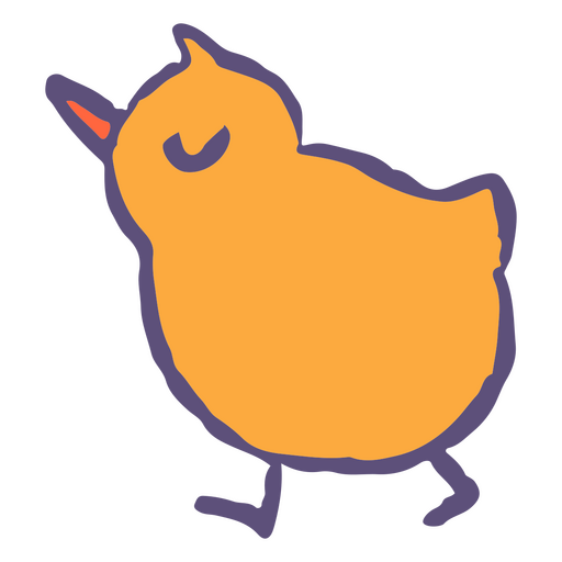 Ostern einfaches süßes Tierhuhn PNG-Design