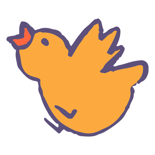 Easter cute chirping chicken animal PNG Design