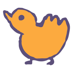 Animal de frango simples fofo de páscoa Desenho PNG