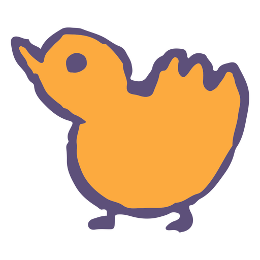 Animal de frango simples fofo de p?scoa Desenho PNG
