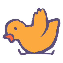 Easter holiday chirping chicken PNG Design