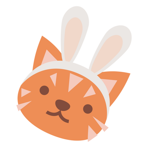 Lindo personaje de gato de Pascua Diseño PNG