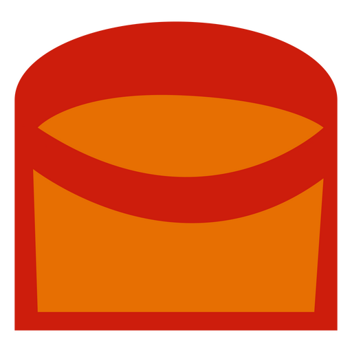 Korb flach orange PNG-Design