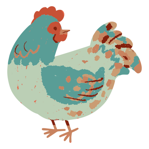 Nature Easter chicken PNG Design