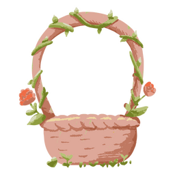 empty flower basket clip art