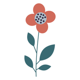 Pastel plano de flores Diseño PNG