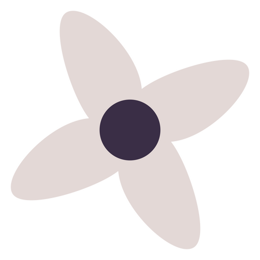 Einfache Blume, flach, pastellweiß PNG-Design