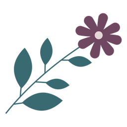 Pastellblume flach lila PNG-Design