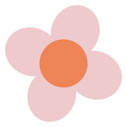 Diseño PNG Y SVG De Sencillas Flores Planas Rosa Pastel Para Camisetas