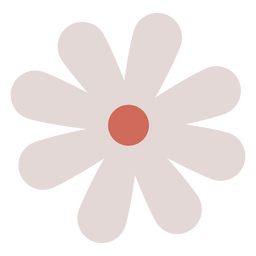 Simple flat daisy pastel PNG Design