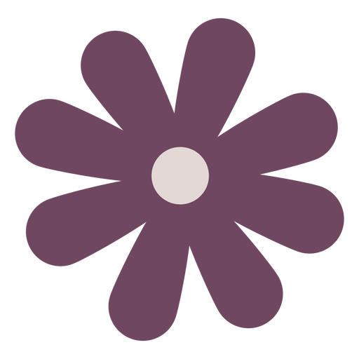 Einfaches flaches Gänseblümchen in Pastellviolett PNG-Design