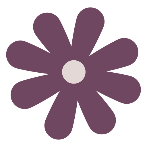 Simple flat daisy pastel purple PNG Design