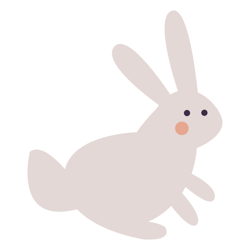 Simple bunny flat PNG Design