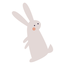 Coelho liso simples branco Desenho PNG