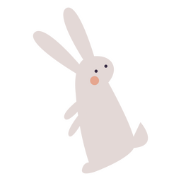 Simple flat bunny white PNG Design Transparent PNG