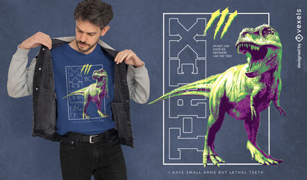 T-rex camiseta animal dinossauro psd