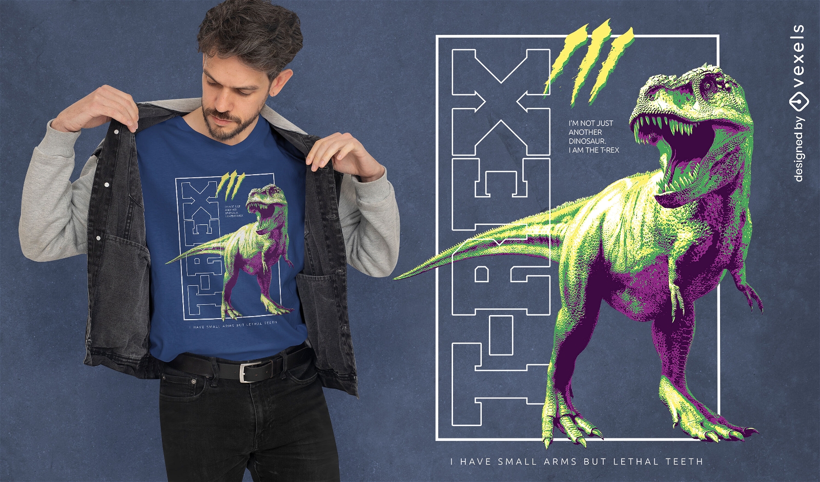 T-rex dinosaur animal t-shirt psd