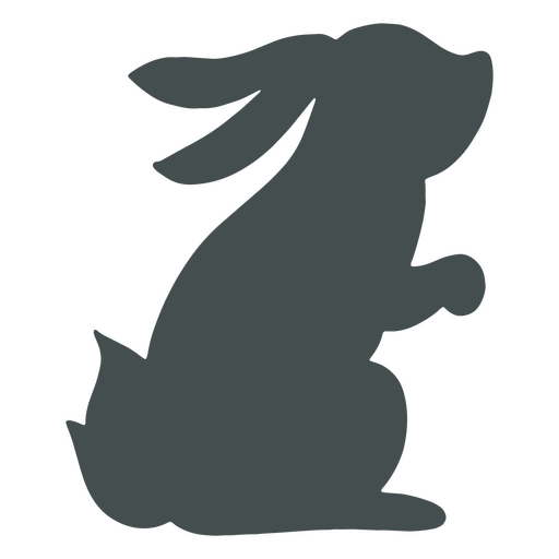 Bunny silhouette sit