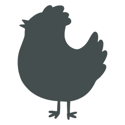 Easter chicken silhouette PNG Design