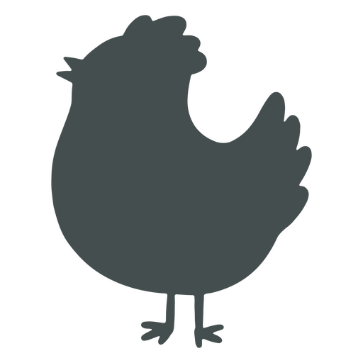 Easter chicken silhouette