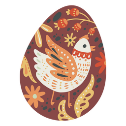 Easter egg flat chicken PNG Design Transparent PNG